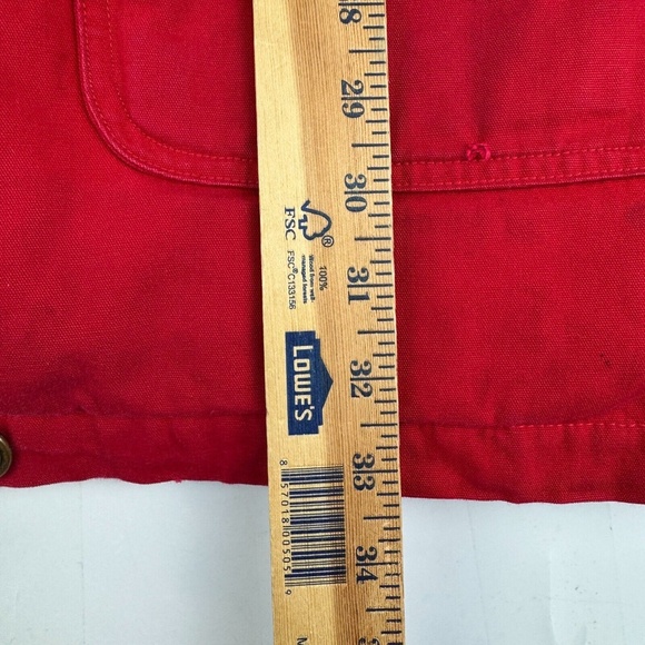 Vintage Eddie Bauer Womens Size L Goose Down Chore Barn Coat Parka Red *Read - Picture 6 of 16
